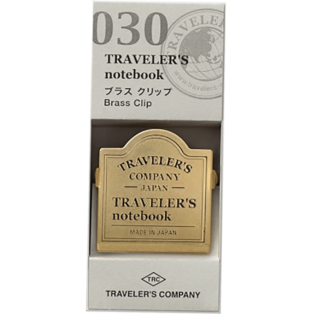Traveler's Notebook 030 Brass Clip - Logo - Pen Boutique Ltd