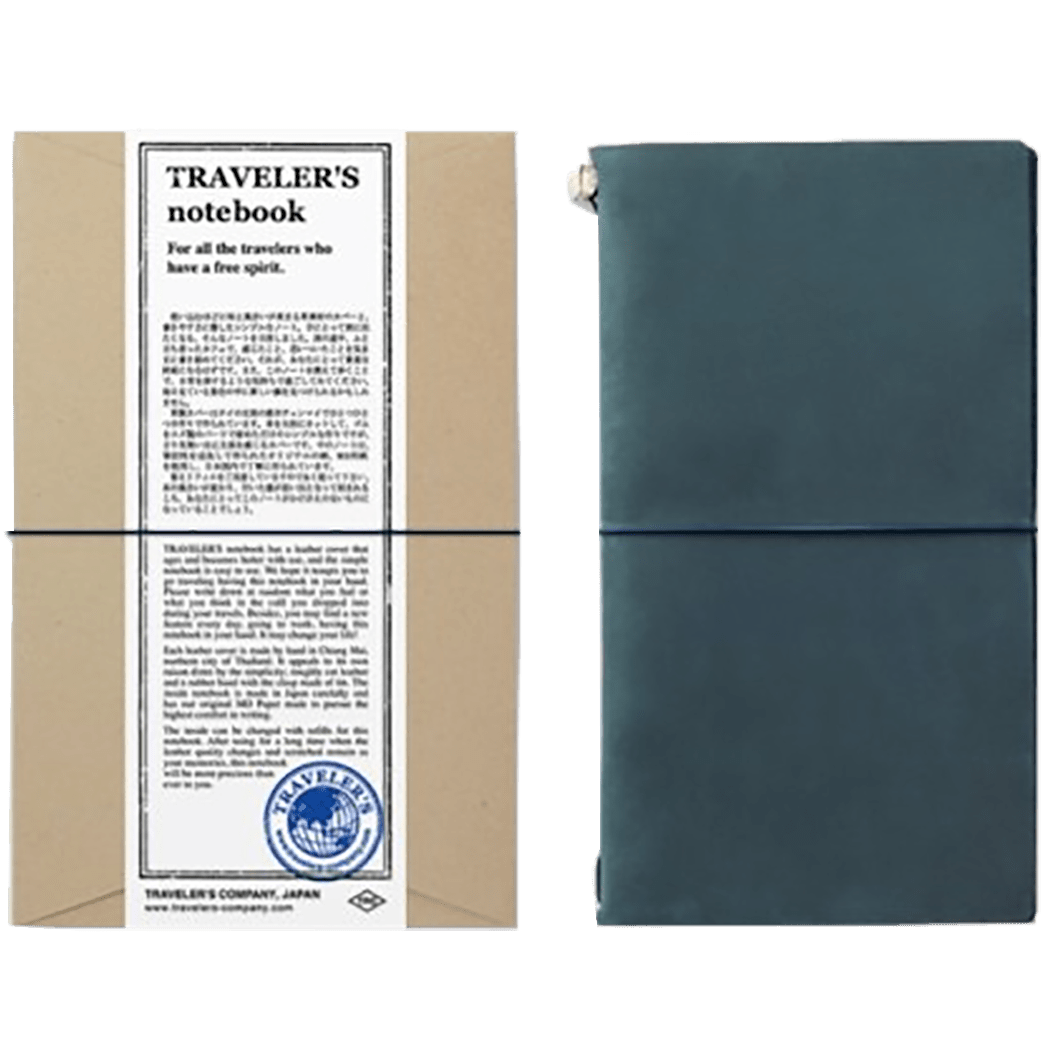 Traveler's Notebook - Blue - Regular Size - Pen Boutique Ltd