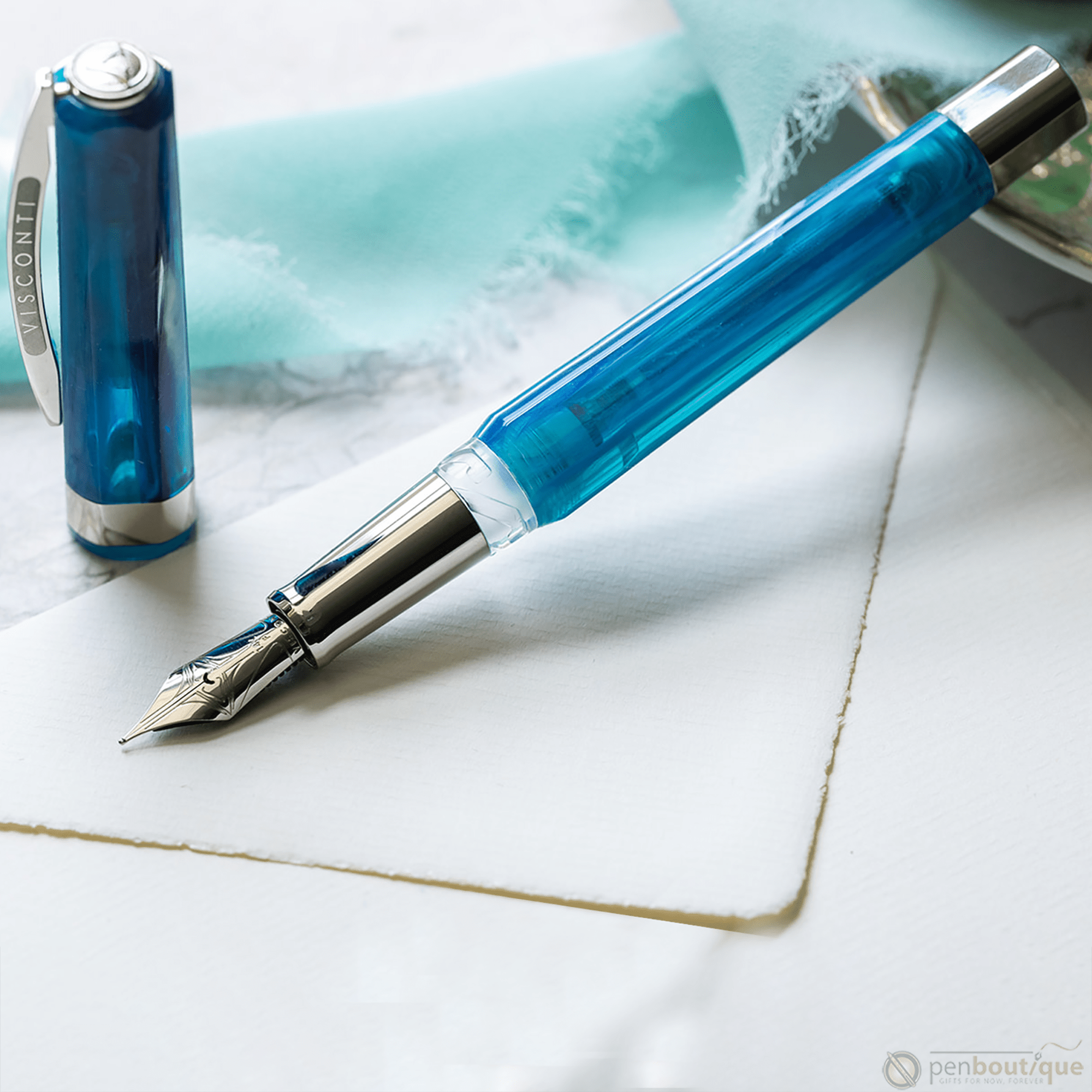 On Sale: Visconti Opera Demo Carousel Fountain Pen - Blue Cotton Candy - Pen Boutique Ltd