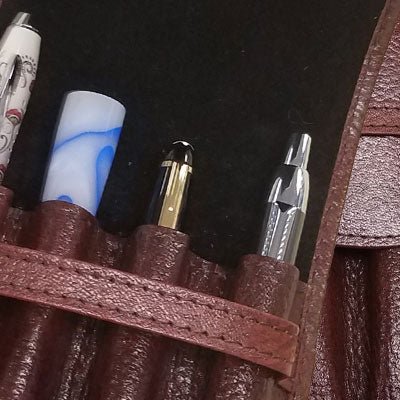 Yak Leather Four Pen Pouches - Pen Boutique Ltd 