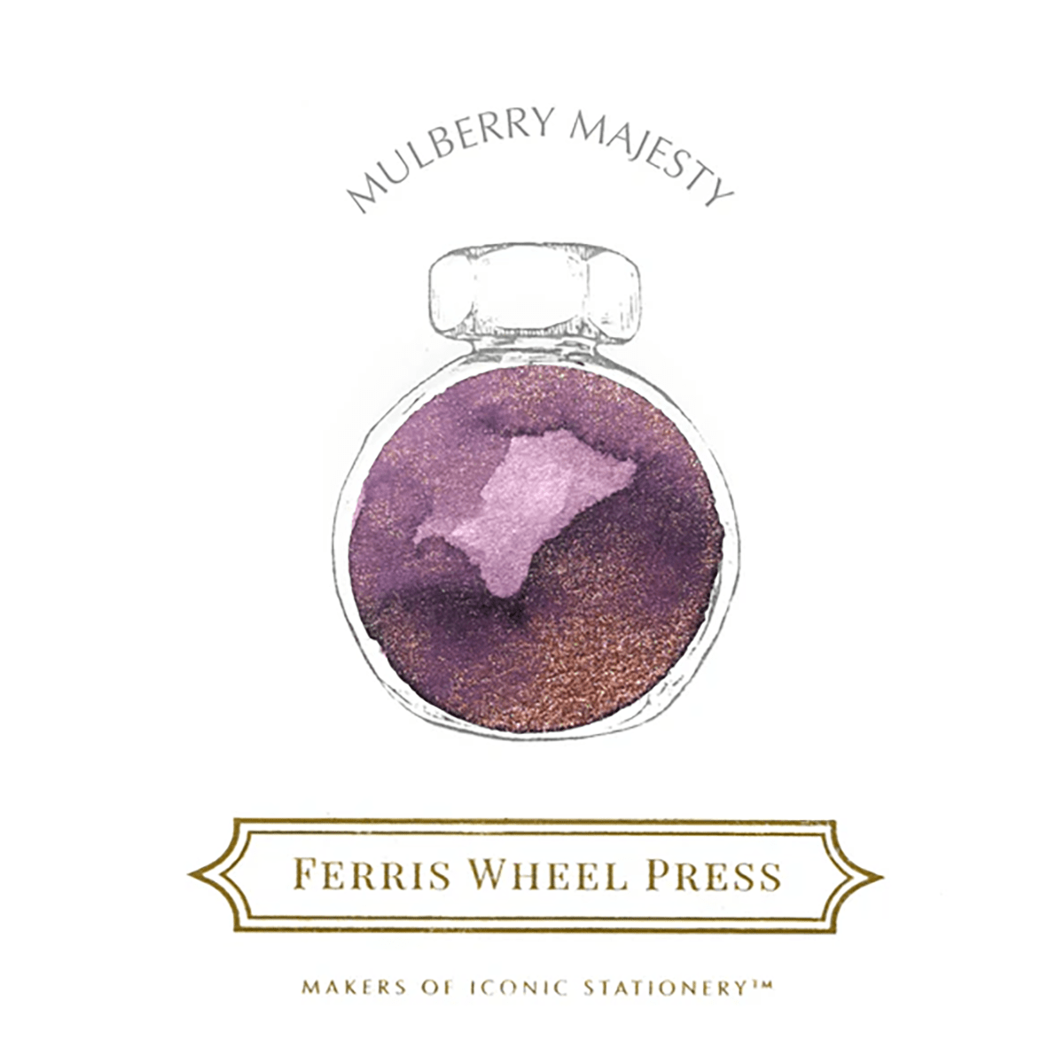 Ferris Wheel Press Ink Bottle - Mulberry Majesty  - 38ml - Pen Boutique Ltd