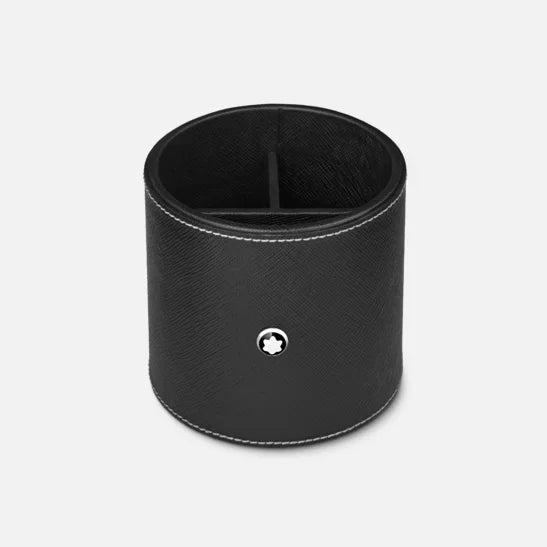 Montblanc Round Pen Holder - Leather - Black - Pen Boutique Ltd