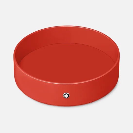 Montblanc Round Desk Tray - Lacquer - Coral - Large - Pen Boutique Ltd