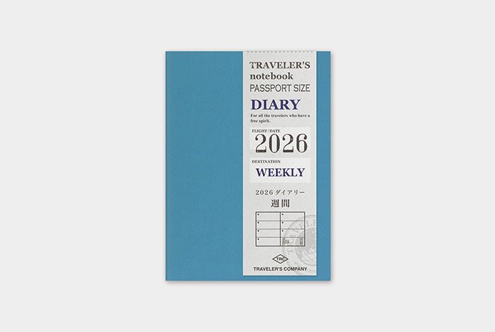 Traveler's Notebook - 2026 Weekly (Passport Size) - Pen Boutique Ltd