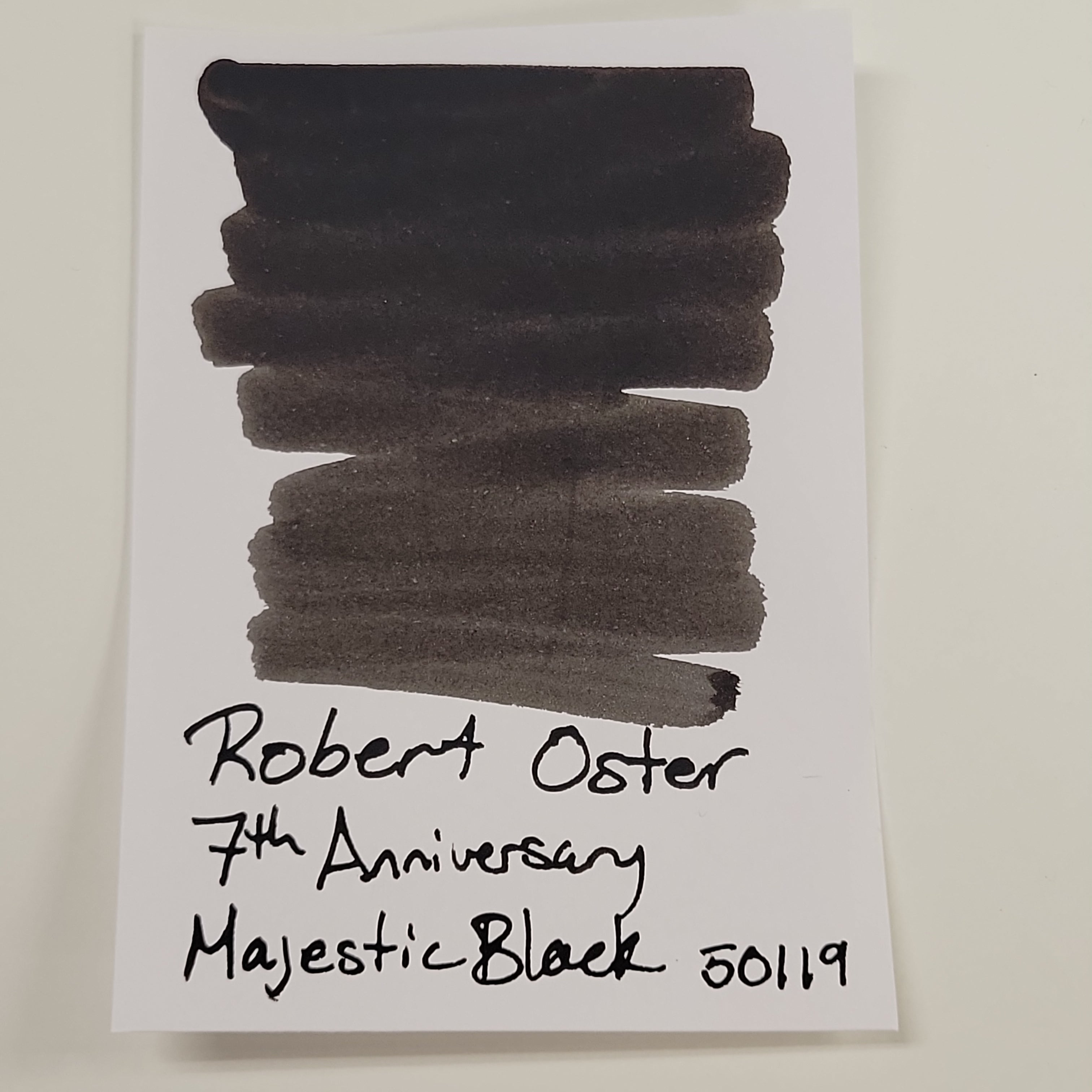 Robert Oster Signature Ink Bottle - 7th Anniversary - Majestic Black - 50ml - Pen Boutique Ltd