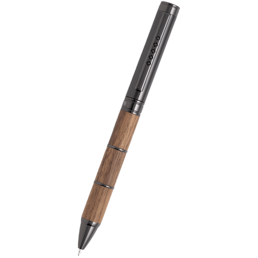 Tom Hessin Revolution Rustic Ballpoint Pen - Walnut Wood Barrel & Gunmetal Trim - Pen Boutique Ltd