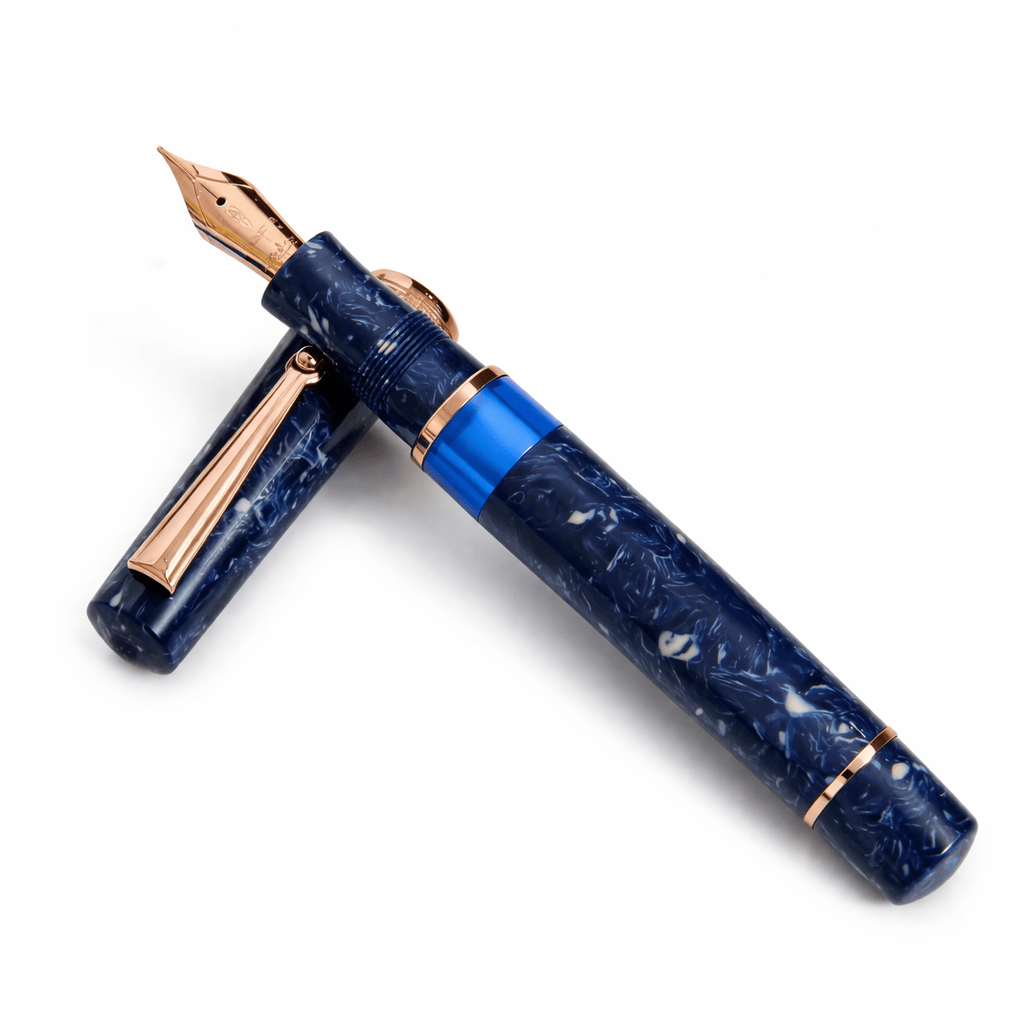 Delta Fountain Pen - Lapis Blue - Rosegold Trim (Limited Edition) - Pen Boutique Ltd