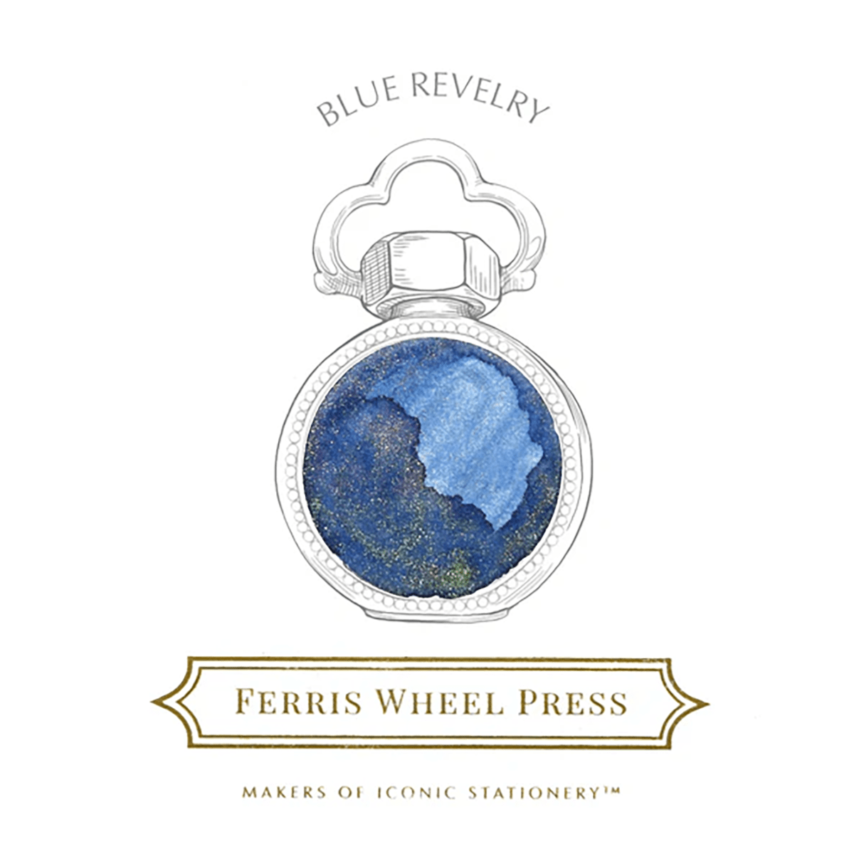 Ferris Wheel Press Ink Bottle - Blue Revelry - 38ml - Pen Boutique Ltd