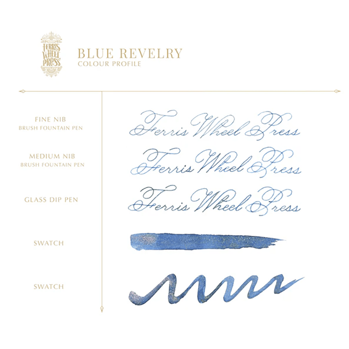 Ferris Wheel Press Ink Bottle - Blue Revelry - 38ml - Pen Boutique Ltd