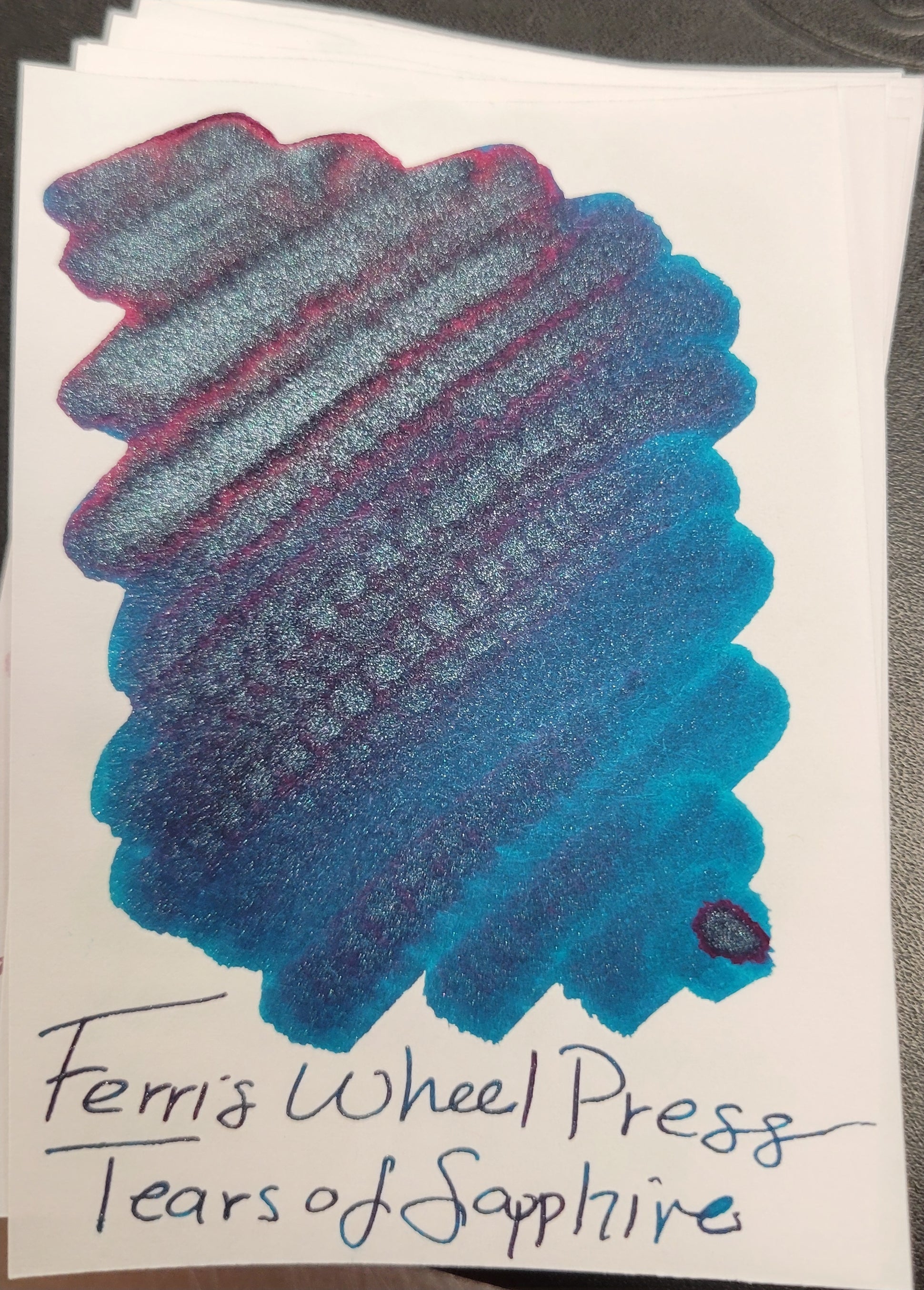 Ferris Wheel Press FerriTales Ink Bottle - Down the Rabbit Hole Tears of Sapphire - 20ml - Pen Boutique Ltd