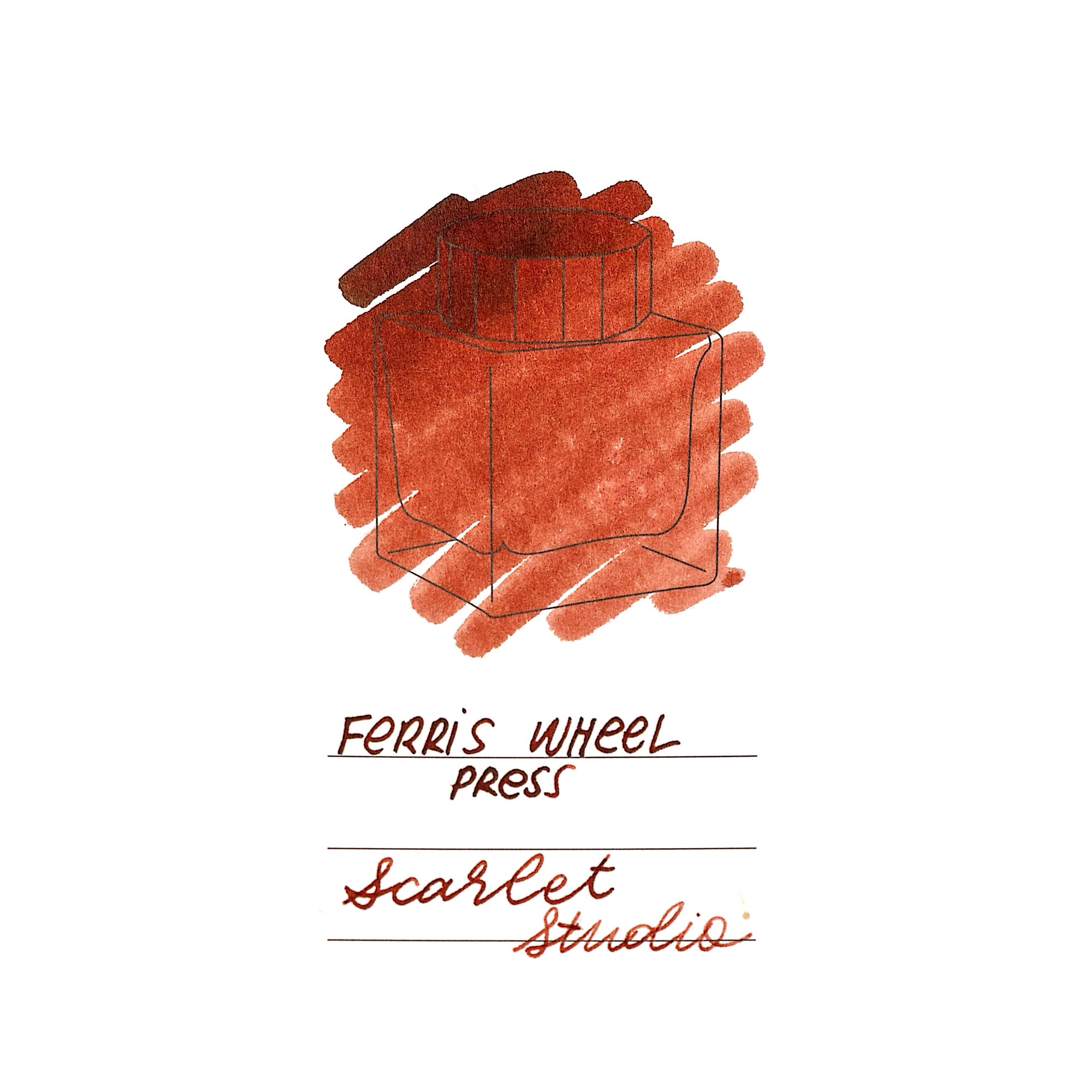 Ferris Wheel Press Ink Bottle - Scarlet Studio - 38ml