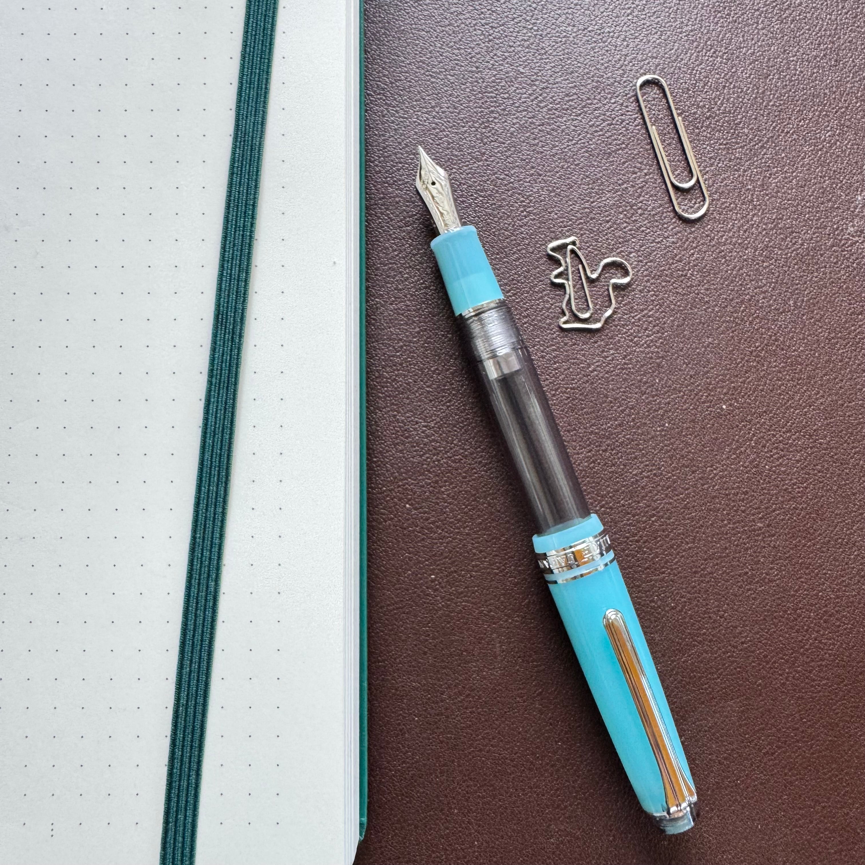 On Sale: Sailor Professional Gear Slim Manyo Fountain Pen 2 Set - Moss - Silver Trim (Special Edition) - Pen Boutique Ltd