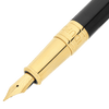 S T Dupont D - Initial Fountain Pen - Black - Gold Trim - Pen Boutique Ltd