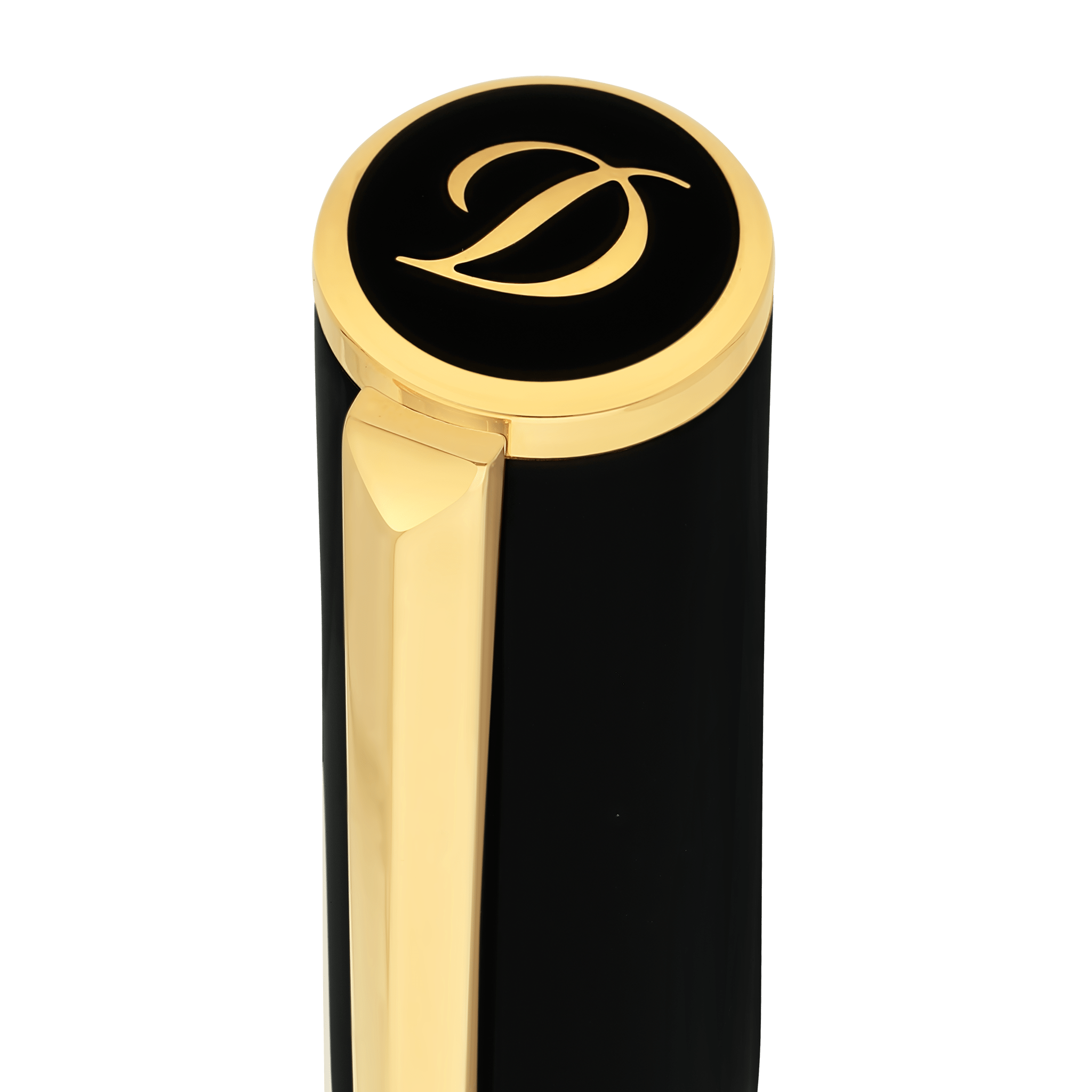 S T Dupont D - Initial Fountain Pen - Black - Gold Trim - Pen Boutique Ltd
