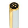 S T Dupont D - Initial Fountain Pen - White - Gold Trim - Pen Boutique Ltd