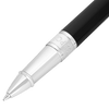 S T Dupont D - Initial Rollerball Pen - Black - Chrome Trim - Pen Boutique Ltd