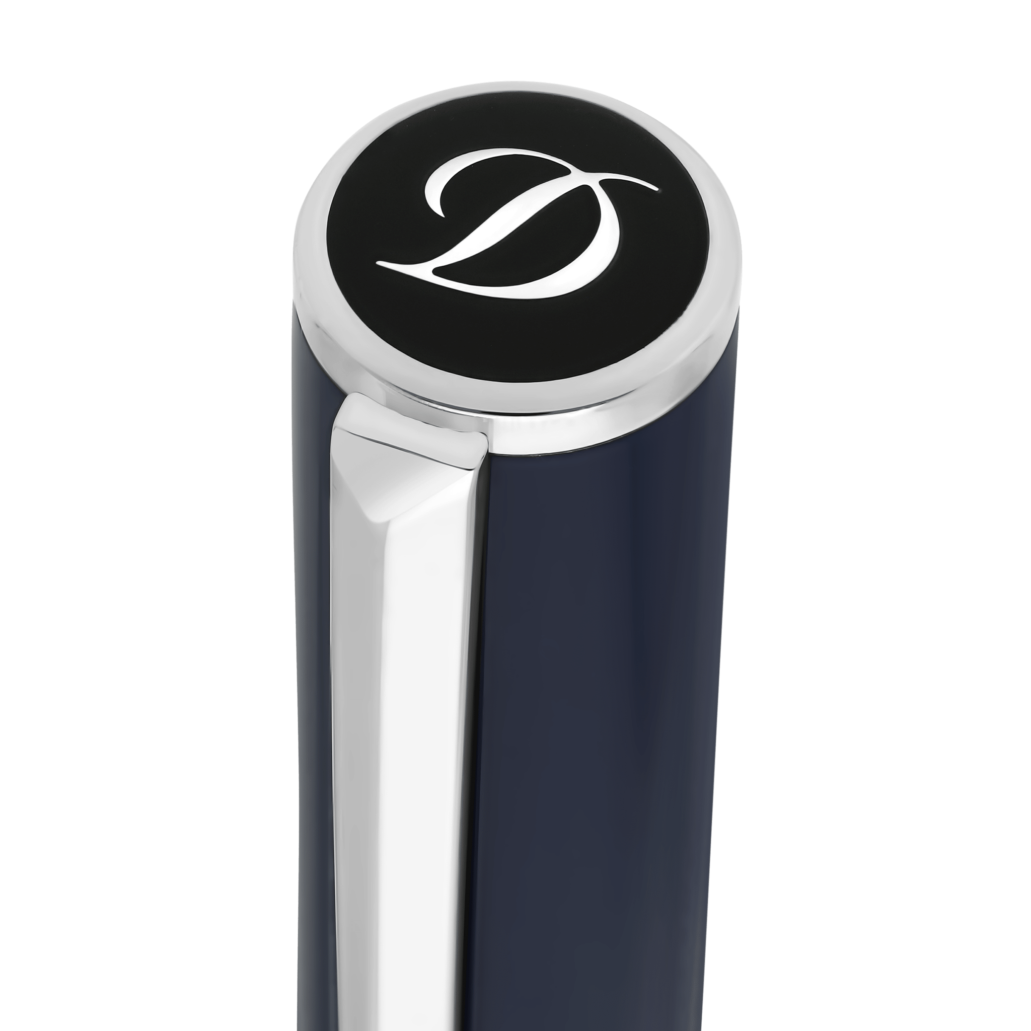 S T Dupont D - Initial Rollerball Pen - Blue - Chrome Trim - Pen Boutique Ltd