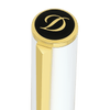 S T Dupont D - Initial Rollerball Pen - White - Gold Trim - Pen Boutique Ltd
