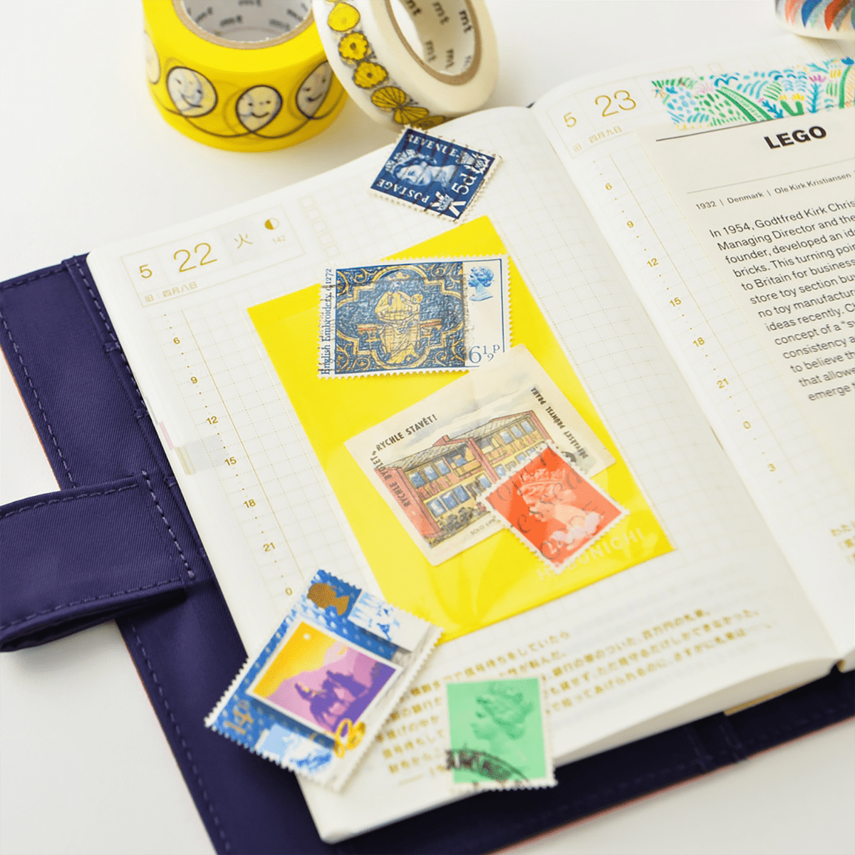 Hobonichi Add - on Pocket - Yellow - Card - Pen Boutique Ltd