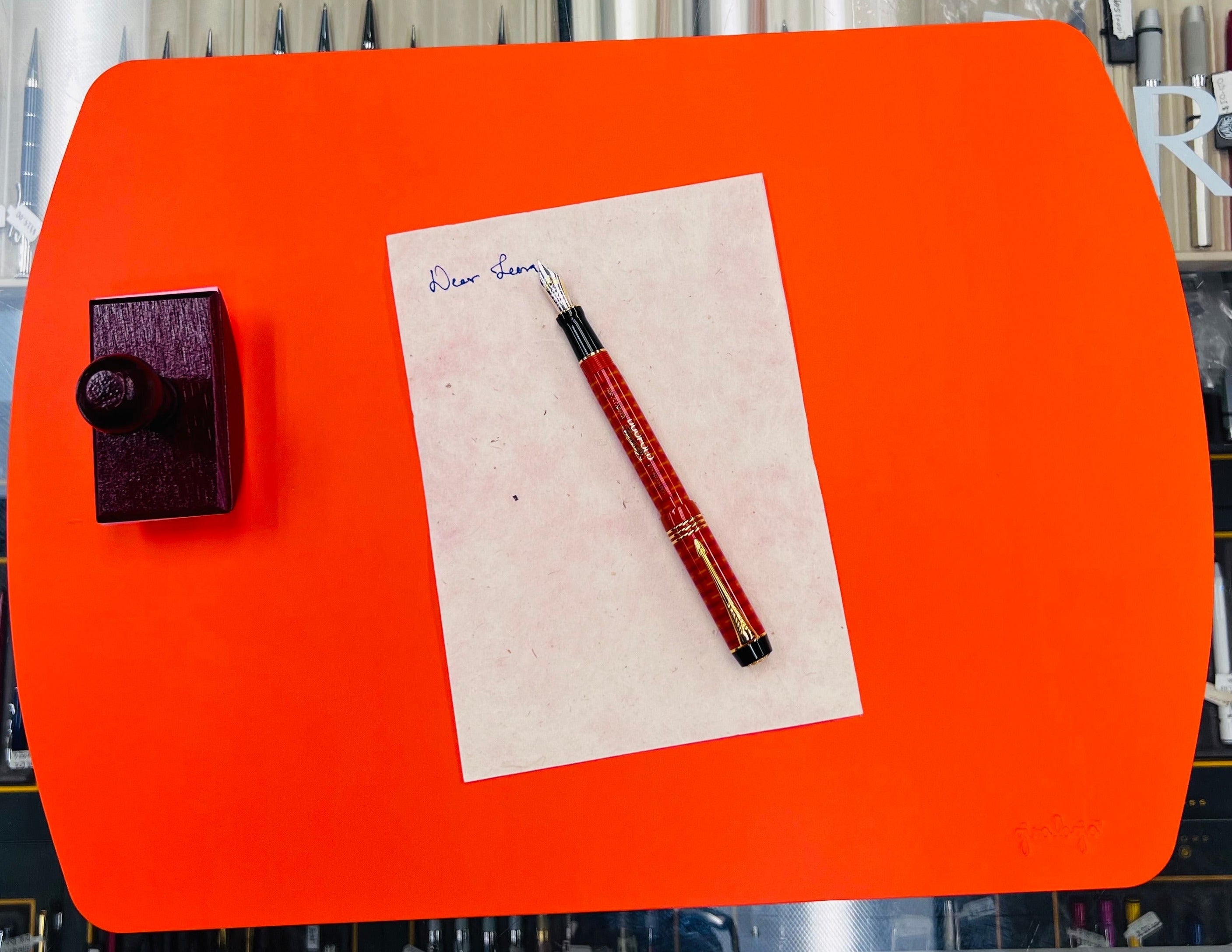 Girologio Repurposed Italian Leather Writing Mat - Pen Boutique Ltd