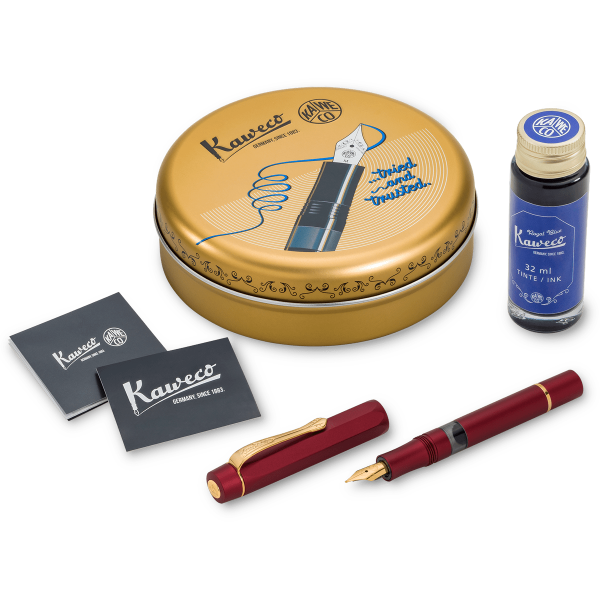 Kaweco Sport Piston Filler Fountain Pen Set - Bordeaux - Pen Boutique Ltd