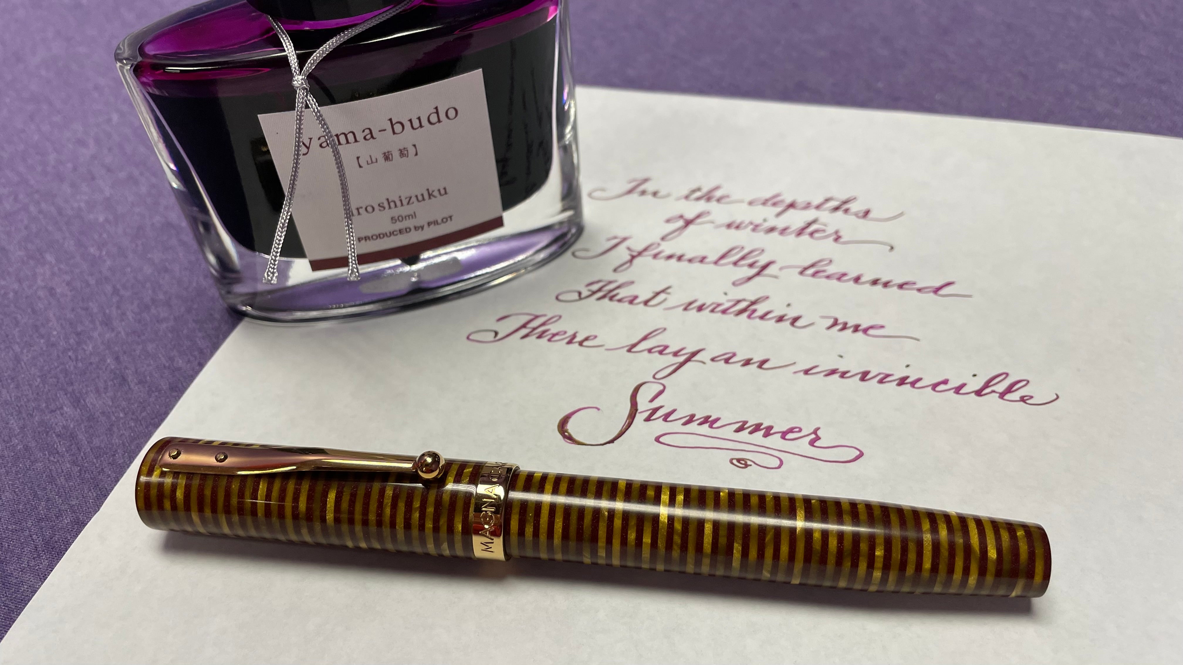 Magna Carta Mag 600 True Flex Fountain Pen - Bumblebee 14k gold nib - Pen Boutique Exclusive ( w/Free Yak Leather Pen Case) - Pen Boutique Ltd
