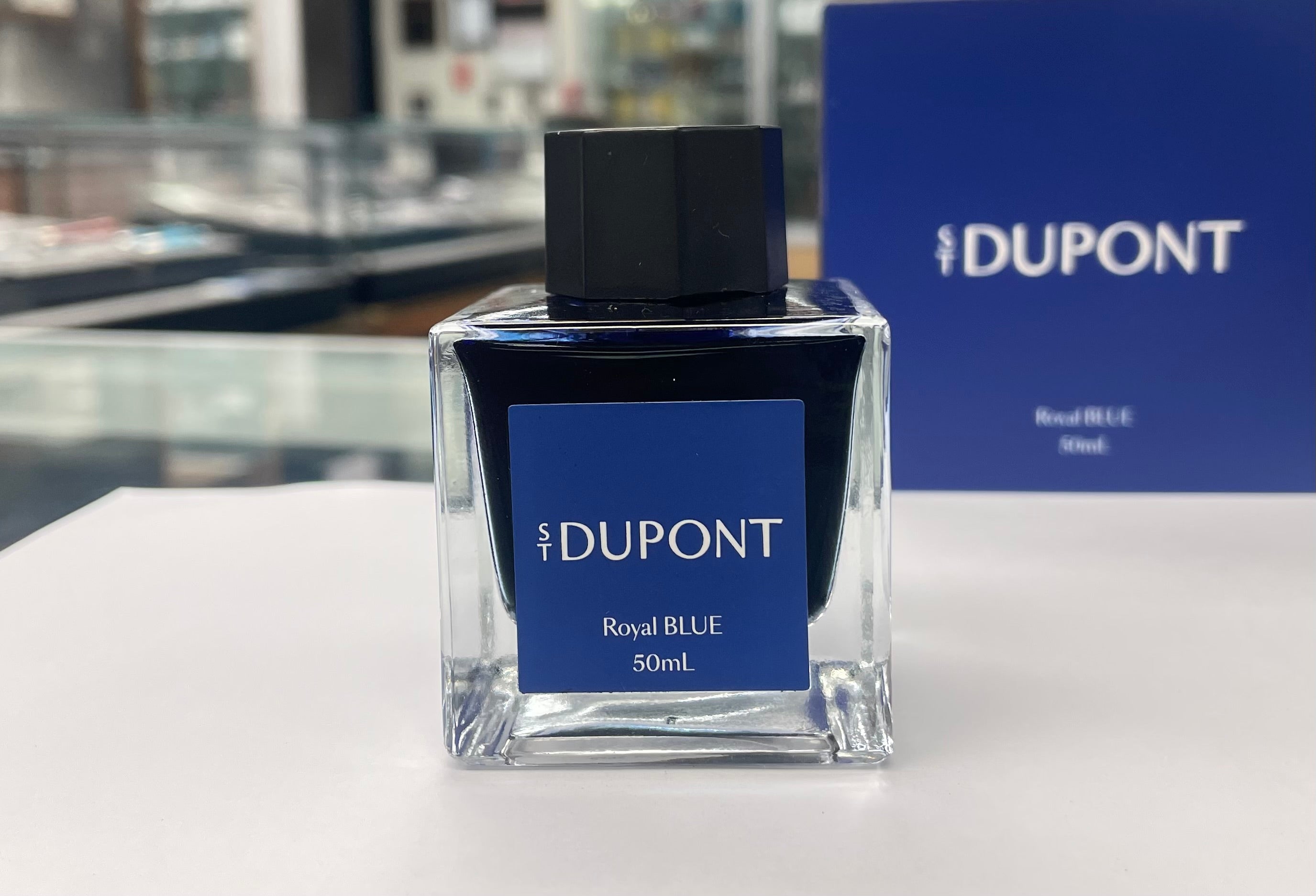 S T Dupont Bottled Ink - Royal Blue 50ml-Pen Boutique Ltd