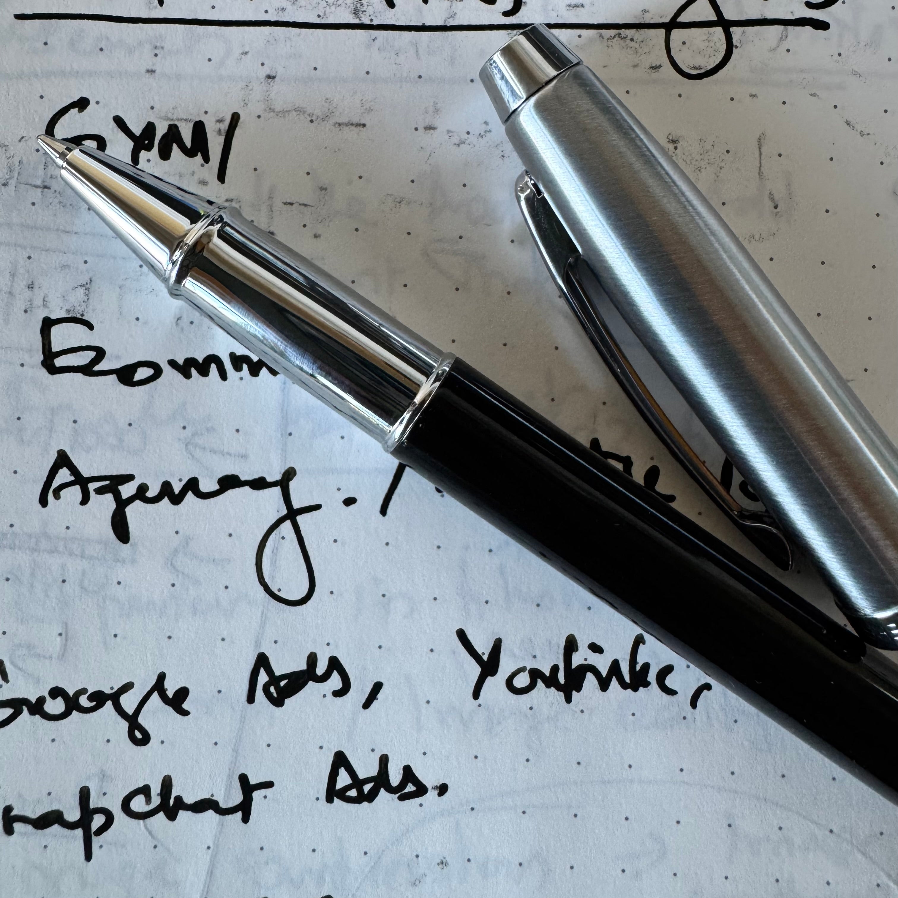 On Sale: Sheaffer 100 Fountain Pen and Rollerball SET - Black Lacquer Chrome Cap - Pen Boutique Ltd