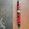 Aurora Optima Auroloide Fountain Pen - Burgundy - Silver Trim - Pen Boutique Ltd