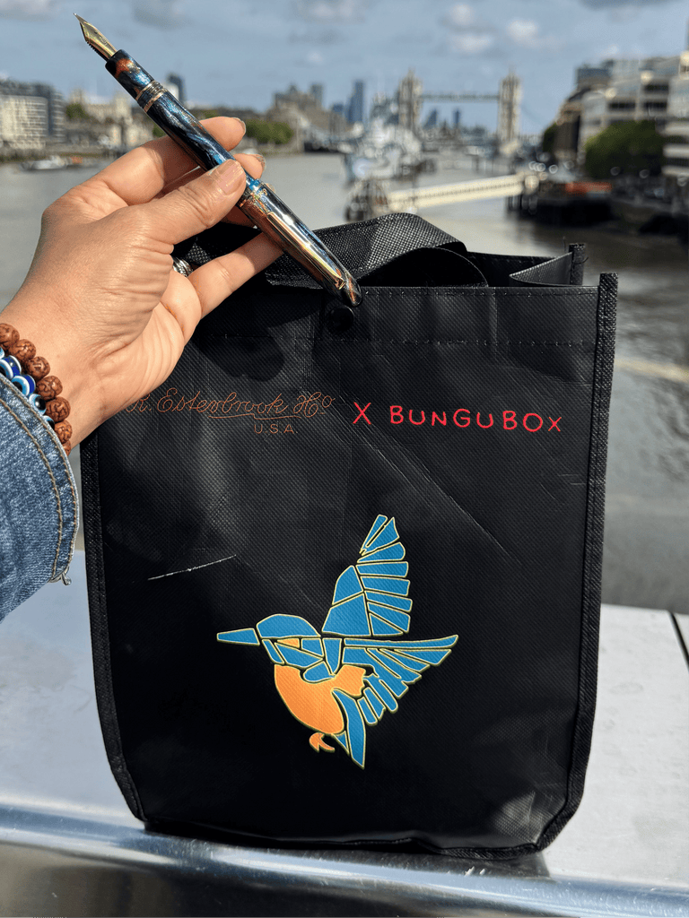 Esterbrook x BUNGUBOX Tote Bag - The Kachofugetsu Kingfisher - Pen Boutique Ltd