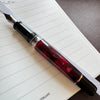 Aurora Optima Auroloide Fountain Pen - Burgundy - Silver Trim - Pen Boutique Ltd