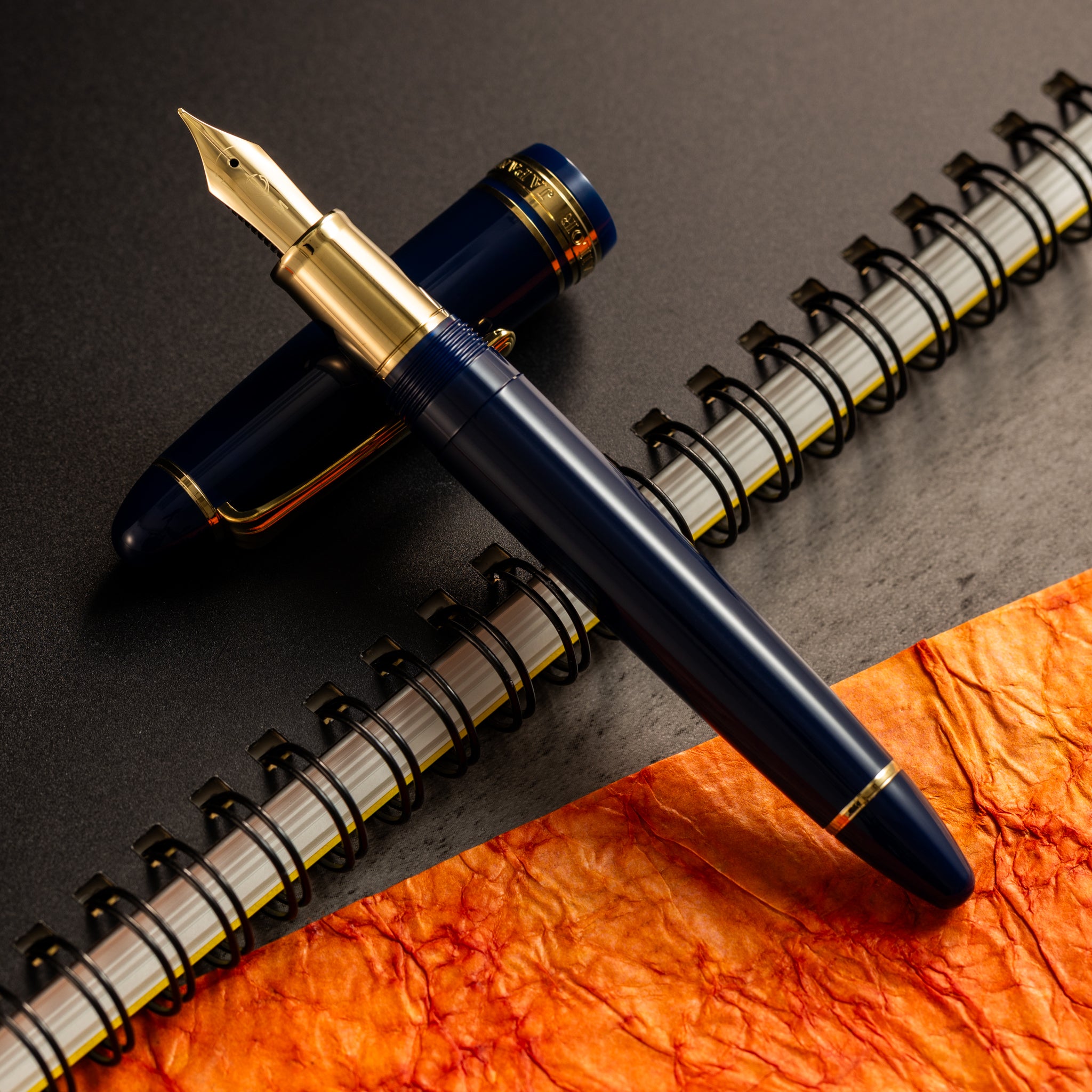 Sailor 1911L Fountain Pen - Muted Blue - Casual L Stable Gold Trim - Pen Boutique Ltd