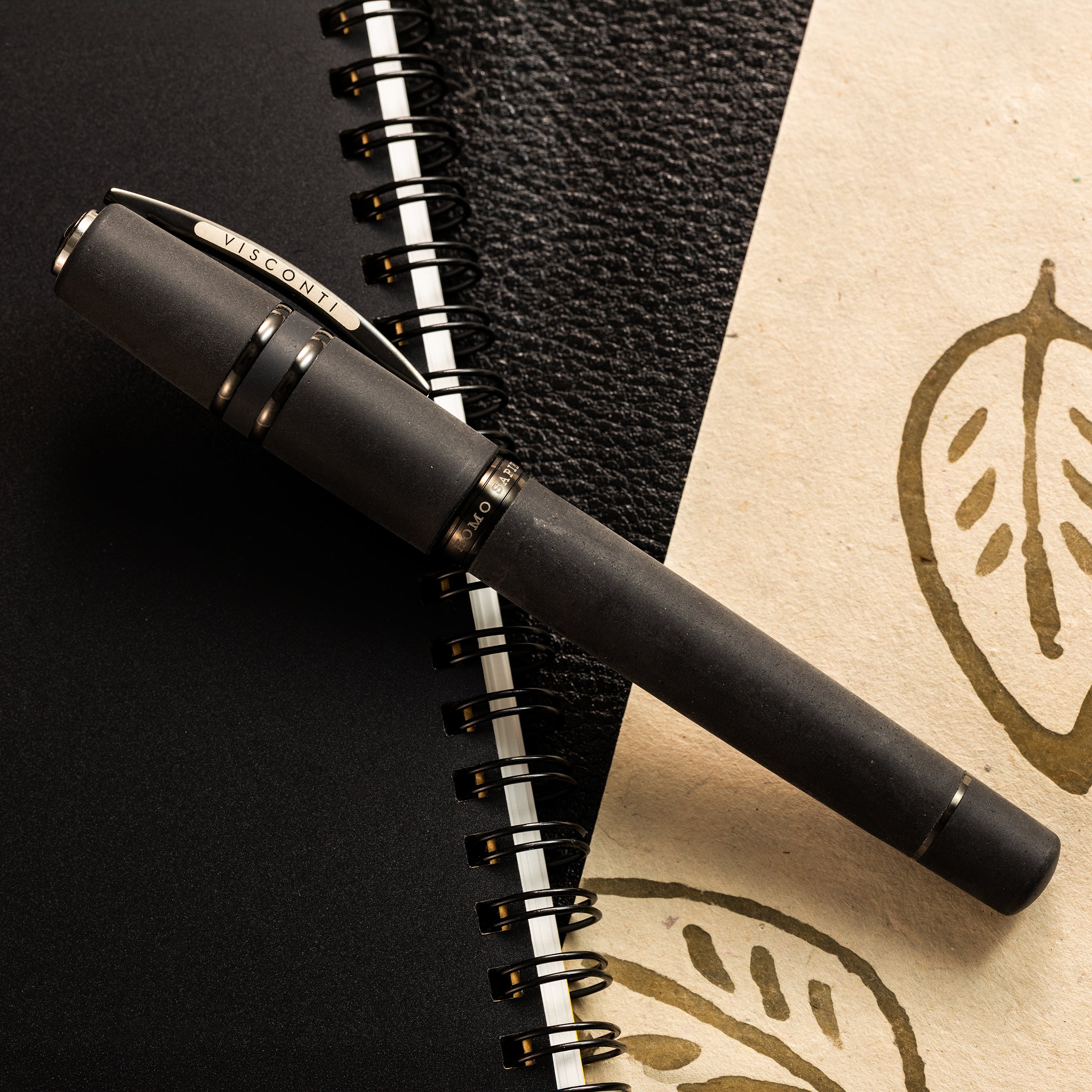 Visconti Homo Sapiens Fountain Pen - Dark Age - Volcano Lava Black-Pen Boutique Ltd