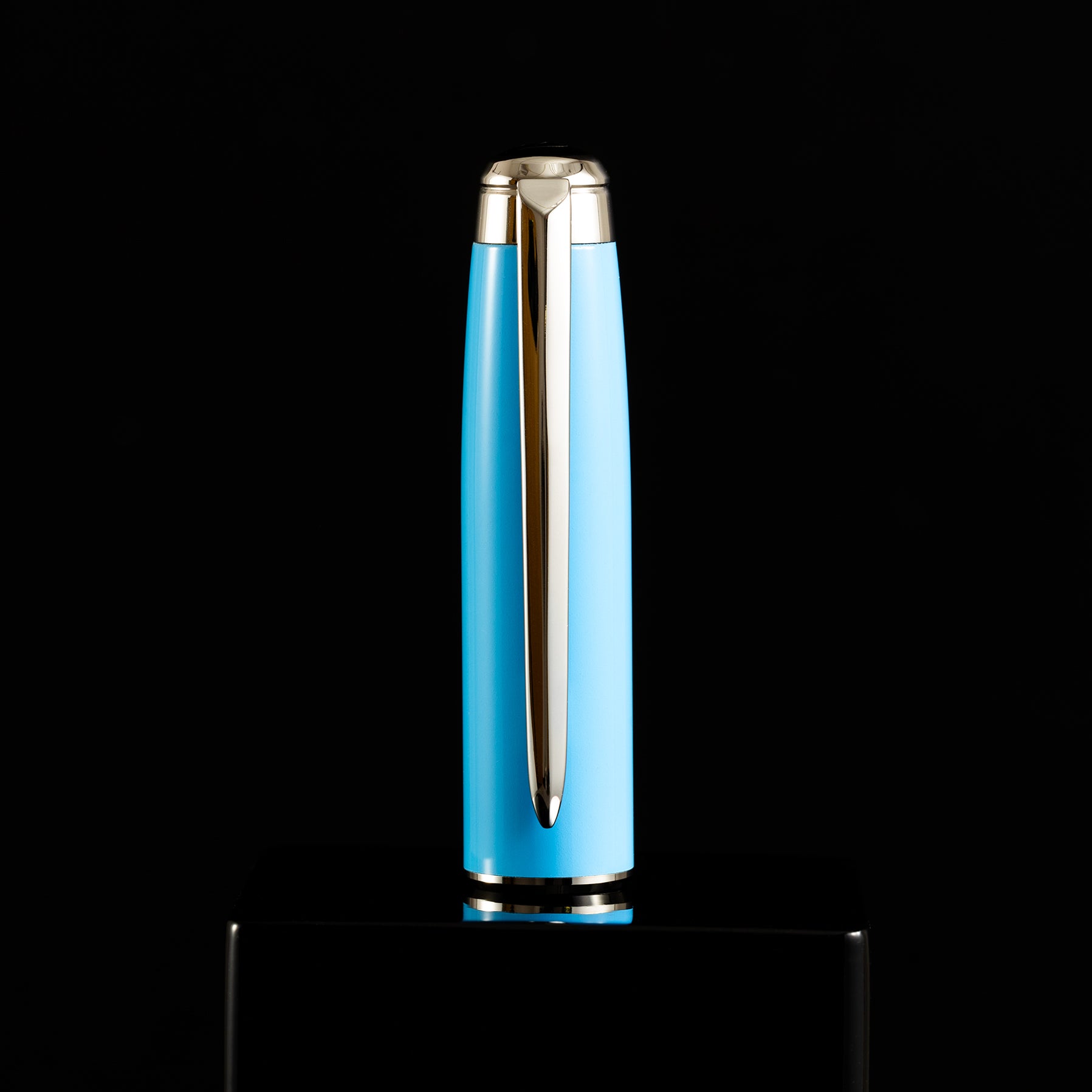 S T Dupont Line D Fountain Pen - Eternity - Turquoise - Palladium Trim (Large) - Medium Point. - Pen Boutique Ltd