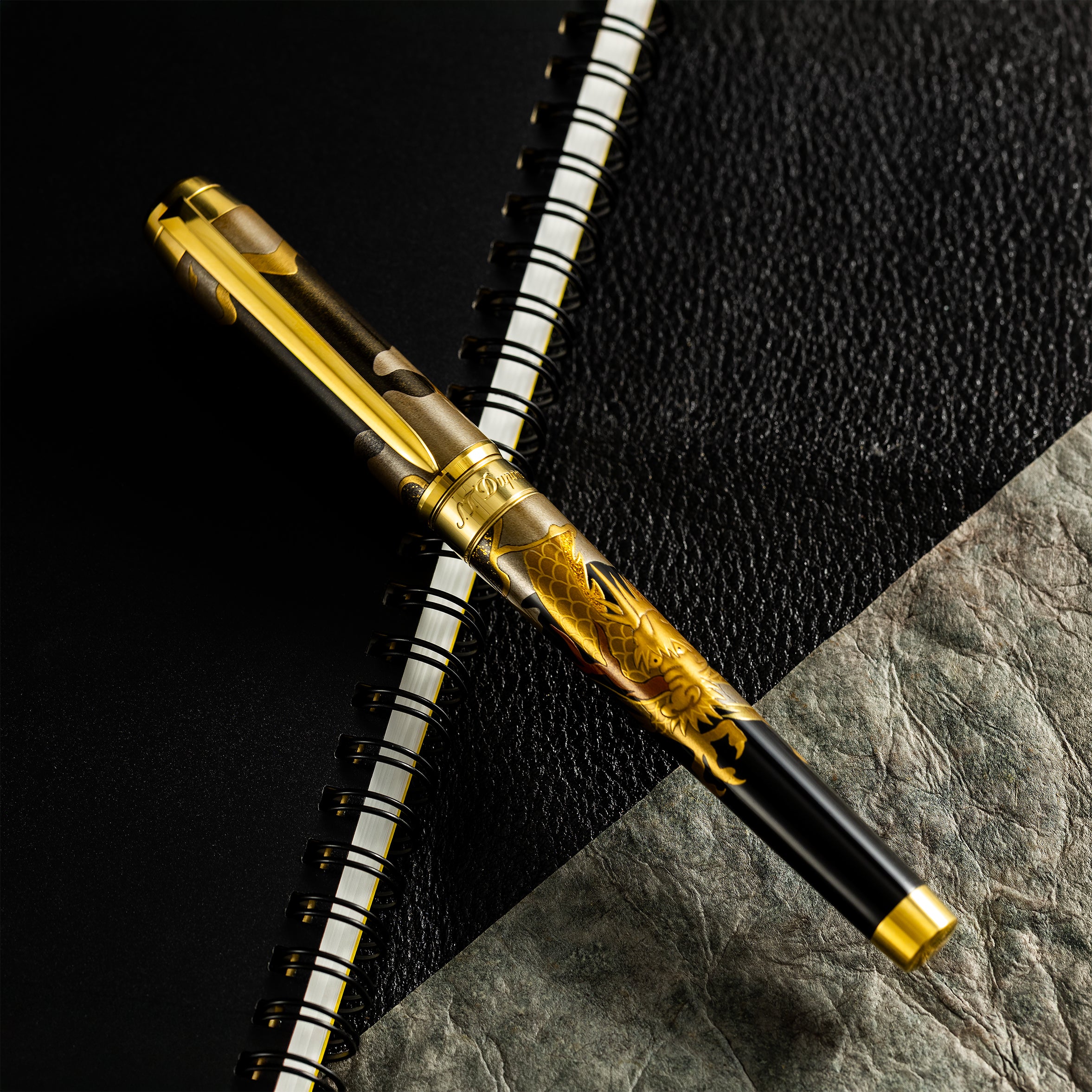S T Dupont Line D Eternity XL Fountain Pen - Maki - E Dragon - Pen Boutique Ltd