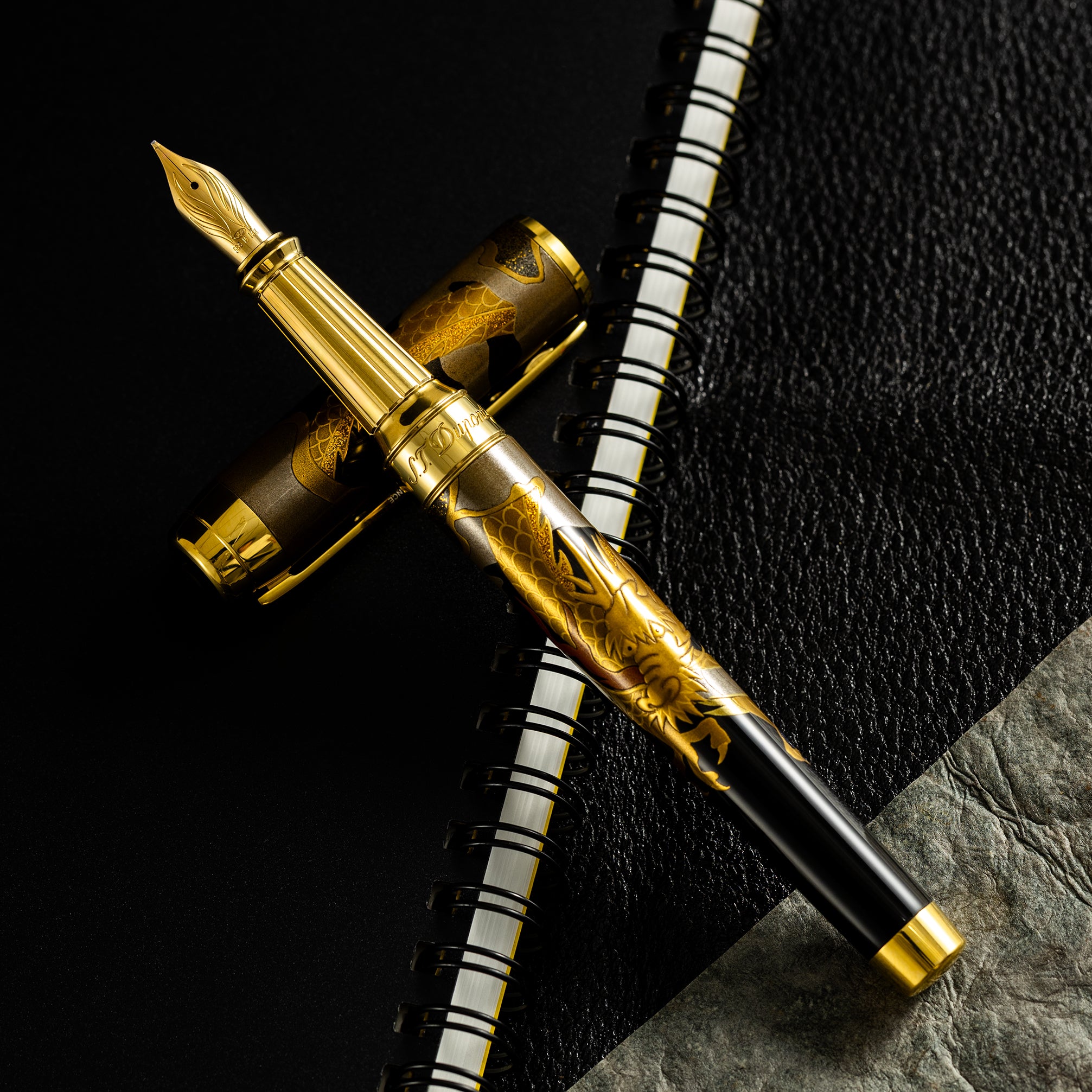 S T Dupont Line D Eternity XL Fountain Pen - Maki - E Dragon - Pen Boutique Ltd