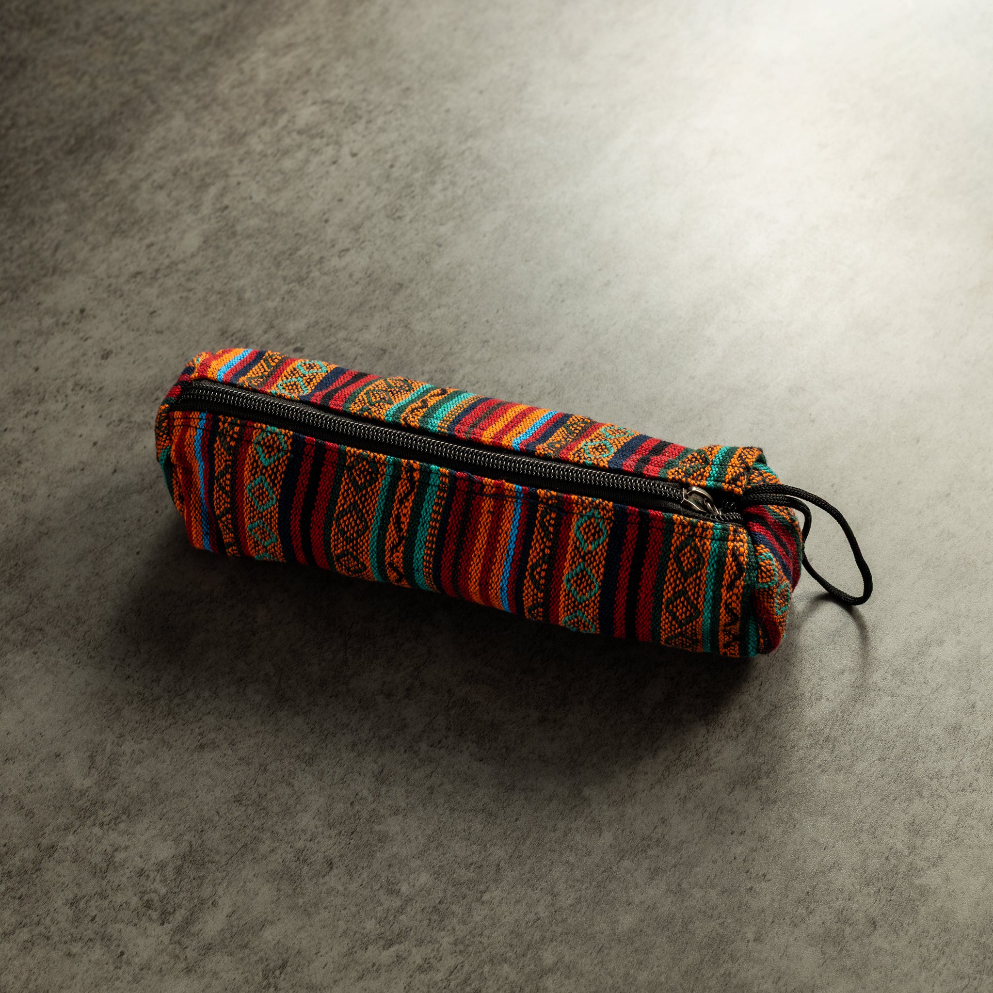 Pen Boutique Sherpa Pencil Bag - Multi Orange Stripe Print (Zipper Closure) - Pen Boutique Ltd
