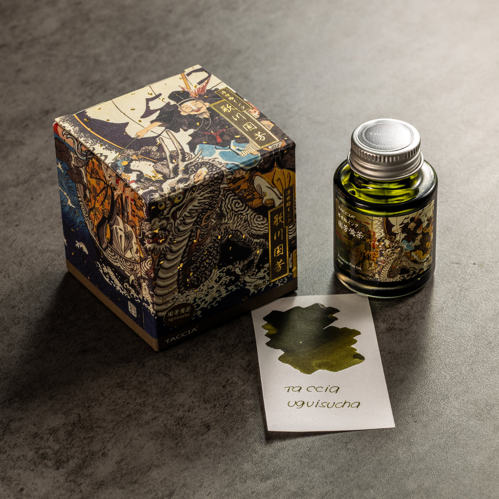 Taccia Ukiyo - e Ink Bottle - Kuniyoshi - Uguisucha - 40 ml (Ver. 3) - Pen Boutique Ltd