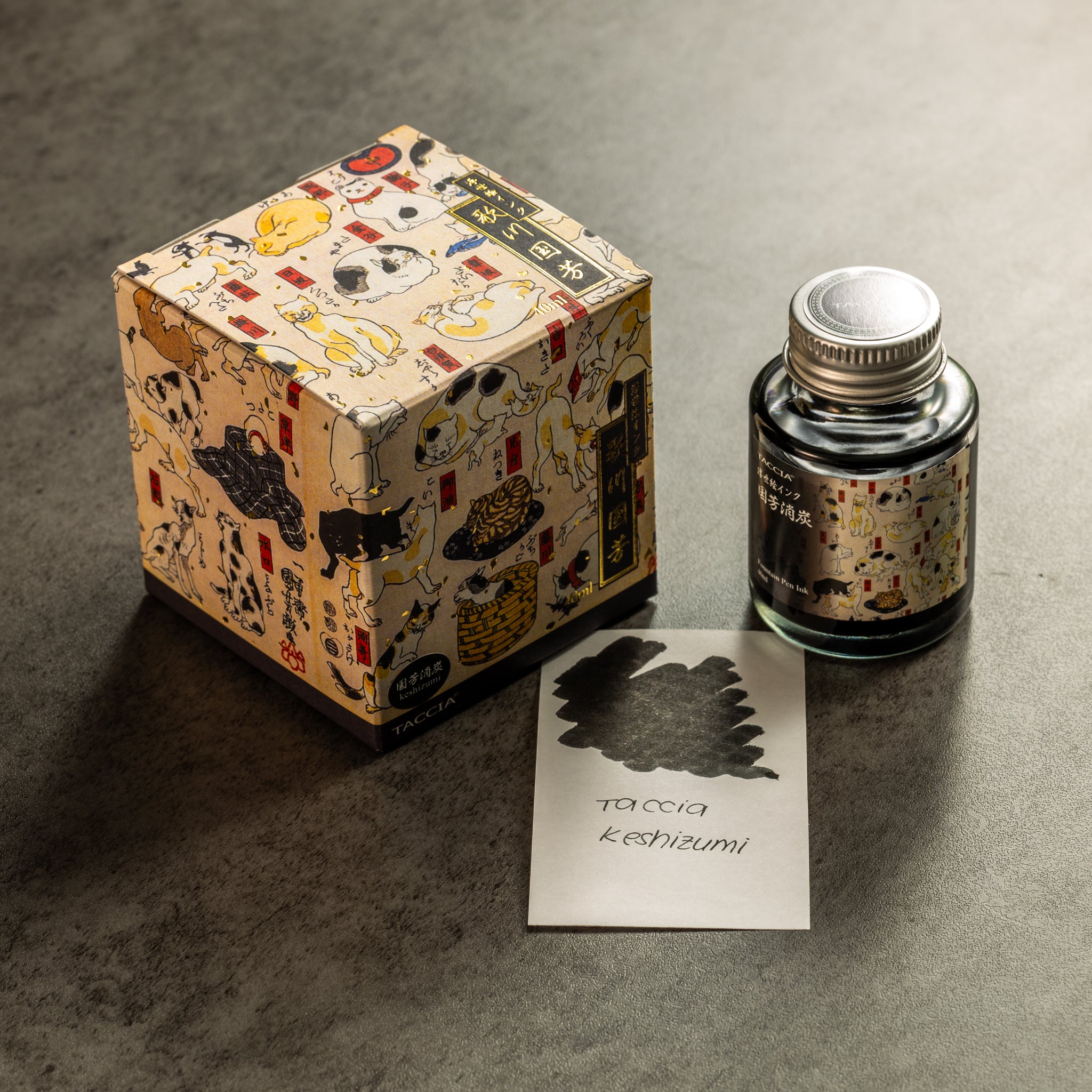 Taccia Ukiyo - e Ink Bottle - Kuniyoshi - Keshizumi - 40 ml (Ver. 3) - Pen Boutique Ltd