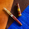 David Oscarson Celestial Fountain Pen - Limited Edition - Fire Red Golden Yellow-Pen Boutique Ltd