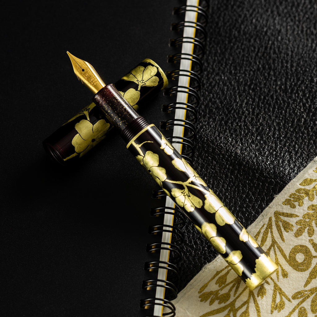 Zek Handpainted Tezhip Art Black with Gold Fountain Pen-Pen Boutique Ltd