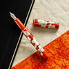 Zek Handpainted Tezhip Art Flower Red with Silver Flower Fountain Pen-Pen Boutique Ltd