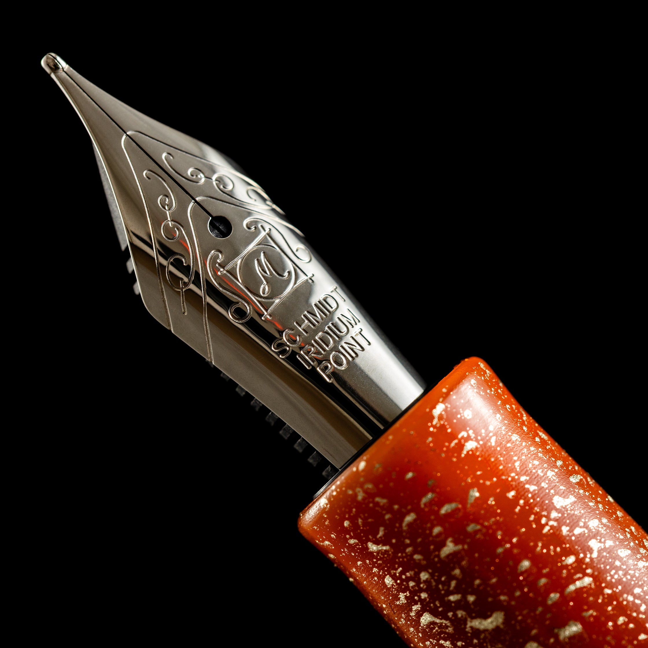 Zek Handpainted Tezhip Art Flower Red with Silver Flower Fountain Pen-Pen Boutique Ltd