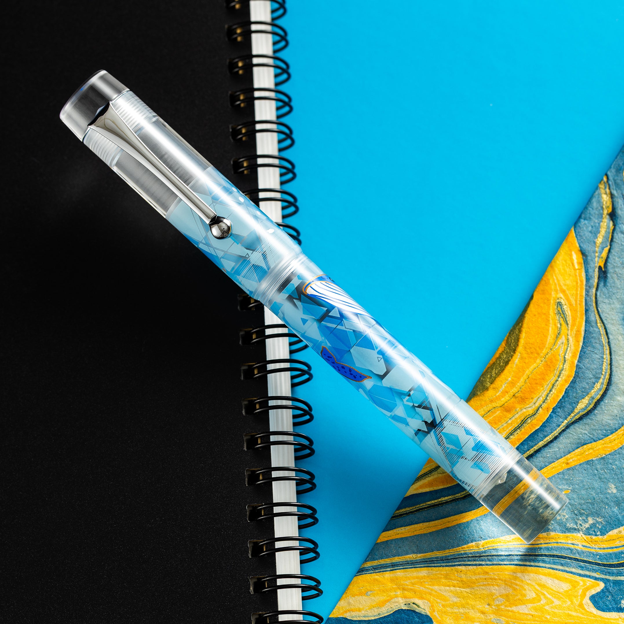 Opus 88 Demo Fountain Pen - Ocean - Blue Whale (Limited Edition) - Pen Boutique Ltd