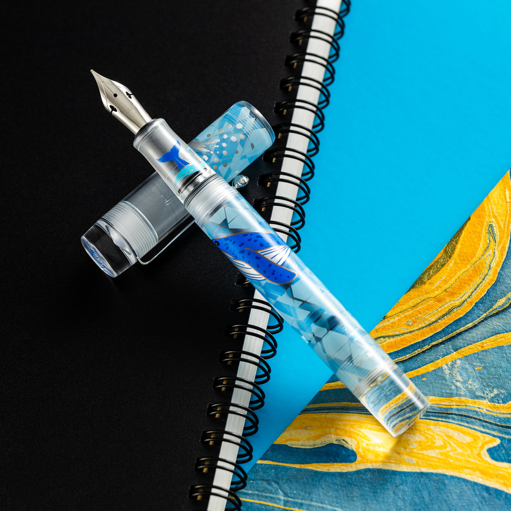 Opus 88 Demo Fountain Pen - Ocean - Blue Whale (Limited Edition) - Pen Boutique Ltd
