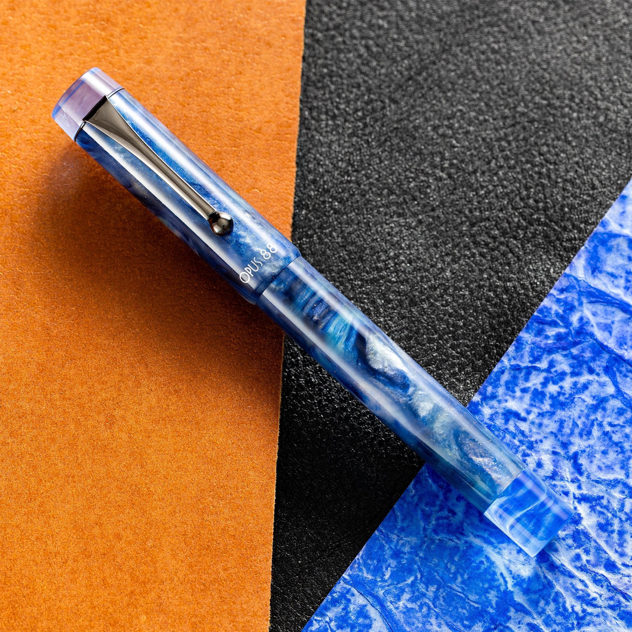 Opus 88 Demo Fountain Pen - 2024 - Sapphire - Pen Boutique Ltd