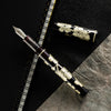 Zek Handpainted Tezhip Art Black with Silver Flower Fountain Pen-Pen Boutique Ltd