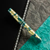 Zek Handpainted Tezhip Art Green with Gold Flower Fountain Pen-Pen Boutique Ltd