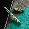 Zek Handpainted Tezhip Art Green with Gold Flower Fountain Pen-Pen Boutique Ltd