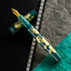 Zek Handpainted Tezhip Art Green with Gold Flower Fountain Pen-Pen Boutique Ltd